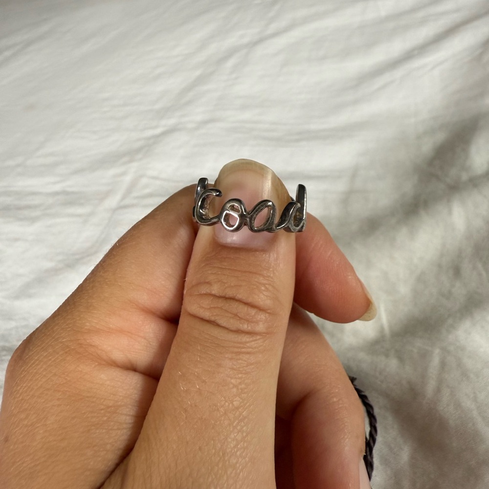 Coach Silver Script Ring - image 1